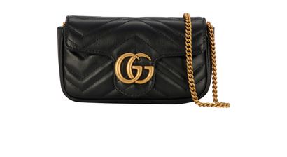 GG Marmont Matelassé Super Mini Bag, front view